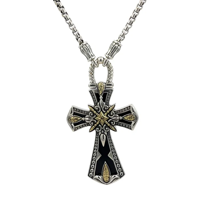 Konstantino Bronze Onyx Necklace