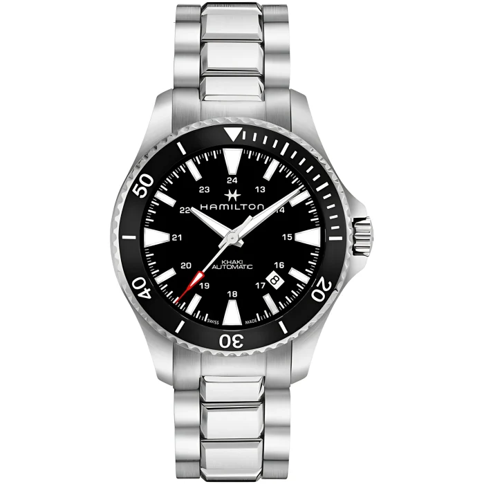 Hamilton Khaki Navy Scuba Auto 40mm Black Dial on Bracelet