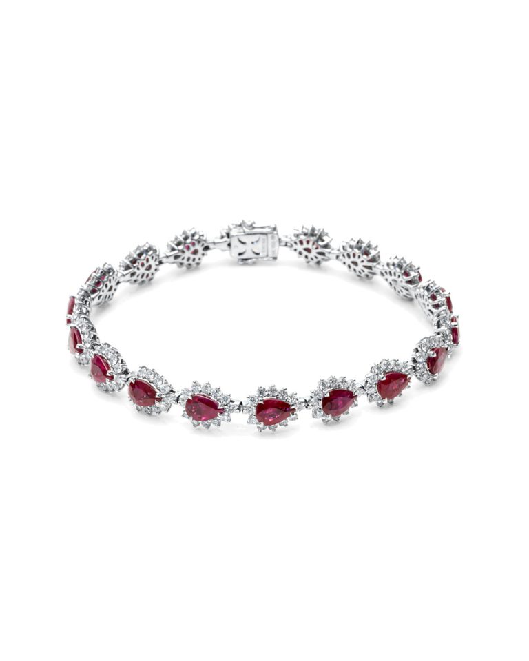Ruby and diamond bracelet